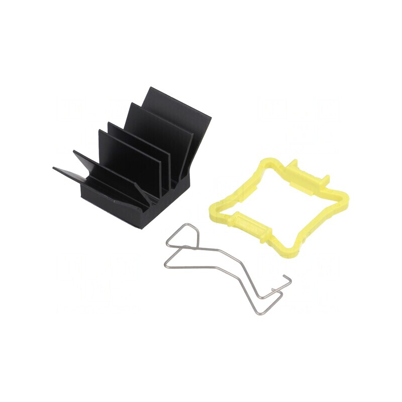 Radiator extrudat cu aripioare BGA negru 17x17mm | Electronic-mag.ro | Componente Electronice