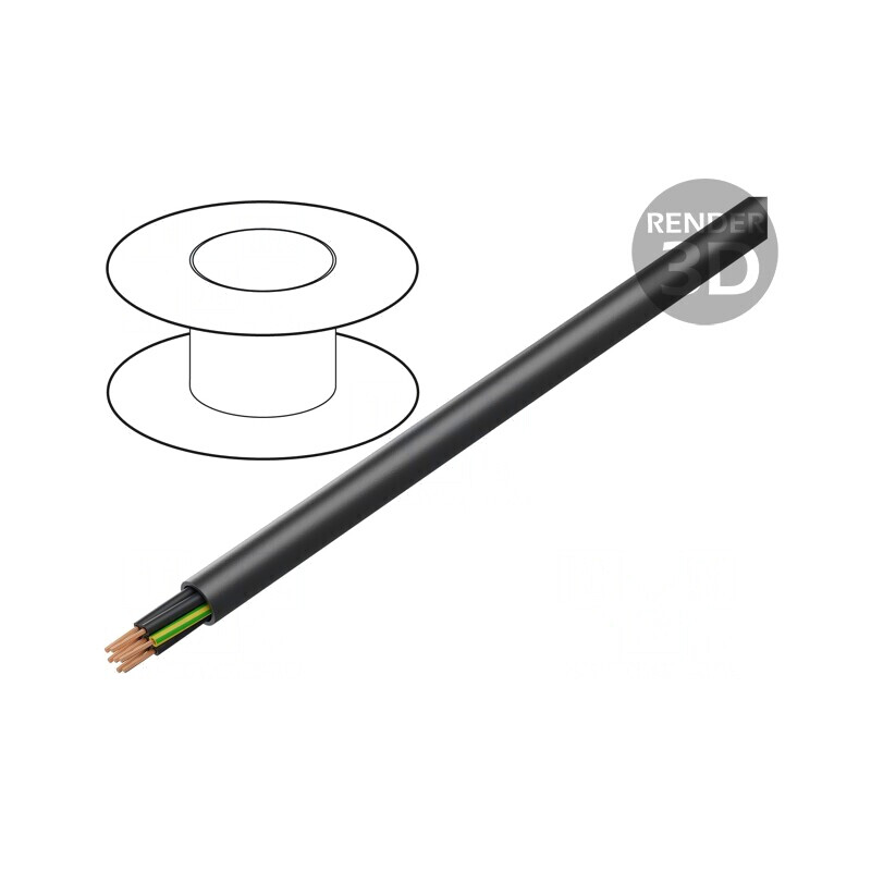 Cablu Electric Rotund H07RN-F 7x2.5mm2 450/750V Negru | Electronic-mag.ro | Componente Electronice