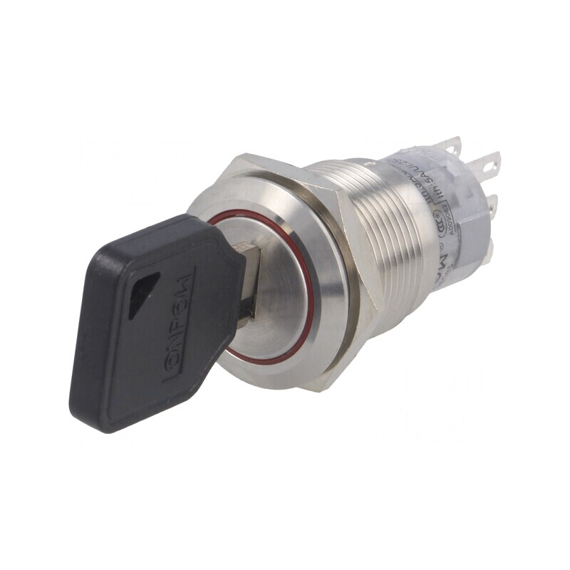 Comutator cu cheie 3PST Ø19mm | Electronic-mag.ro | Componente Electronice