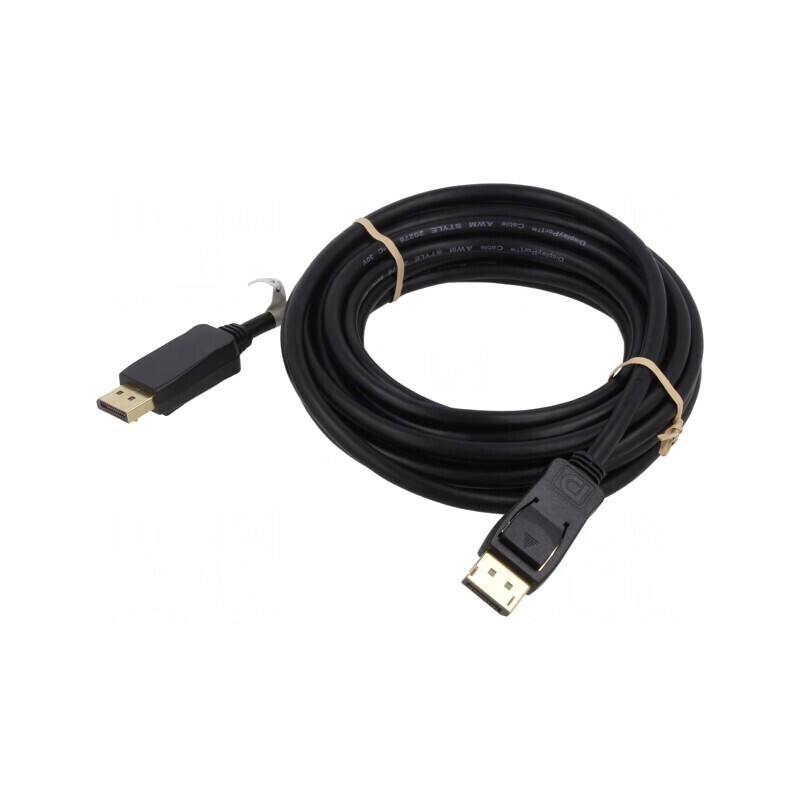 Cablu DisplayPort 1.4 HDCP 2.2 PVC 5m Negru | Electronic-mag.ro | Componente Electronice
