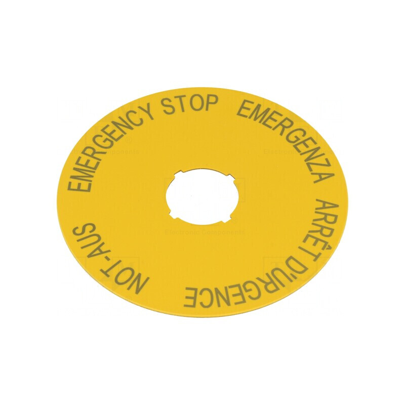 Tăbliță descriptivă pentru butoane de siguranță 90mm | Electronic-mag.ro | Componente Electronice