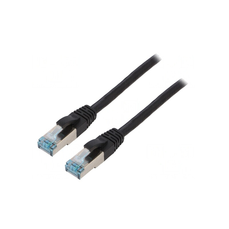 Patch cord S/FTP Cat 6a Negru 7.5m | Electronic-mag.ro | Componente Electronice