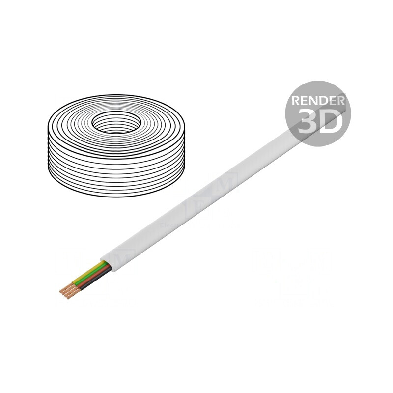 Cablu Telecomunicații Litat 4x28AWG Alb 100m | Electronic-mag.ro | Componente Electronice