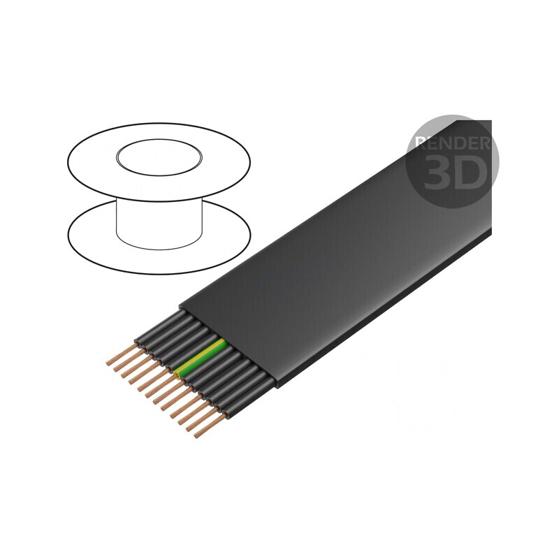 Cablu NEO-Flach NGFLGOU 12x1,5mm2 Neecranat 300V/500V Cu | Electronic-mag.ro | Componente Electronice