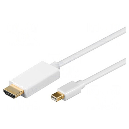 Cablu DisplayPort 1.1 la HDMI, mini DisplayPort, 2m, Alb | Electronic-mag.ro | Componente Electronice