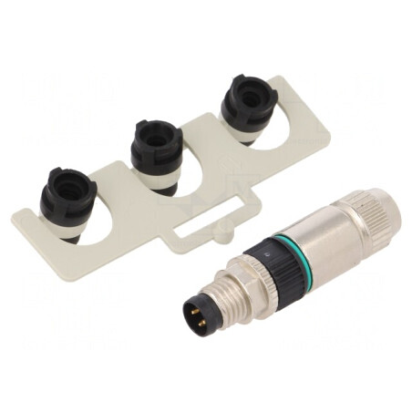 Conector M8 Tată 3 PIN Drept Slimline 4A IP67 | Electronic-mag.ro | Componente Electronice
