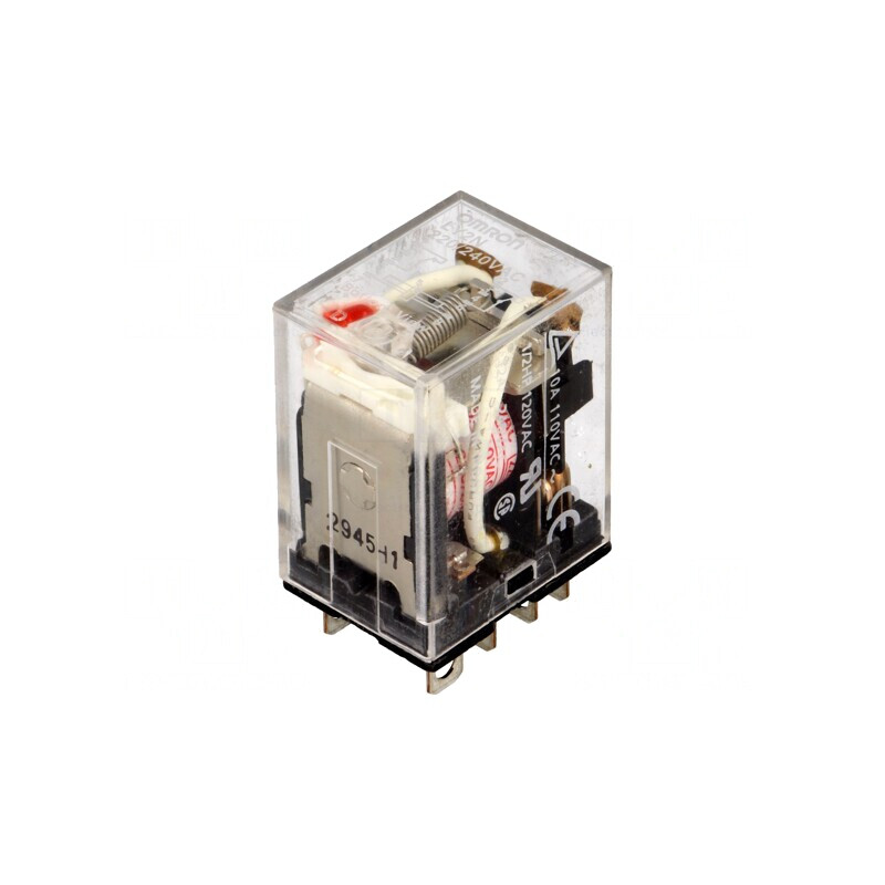 Releu electromagnetic DPDT 230VAC 10A LY2N | Electronic-mag.ro | Componente Electronice