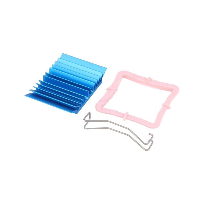 Radiator extrudat cu aripioare BGA albastru 33x33mm | Electronic-mag.ro | Componente Electronice