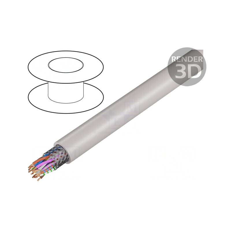 Cablu UNITRONIC® LiHCH (TP) 8x2x0,75mm2 LSZH 60V Gri-Bej | Electronic-mag.ro | Componente Electronice