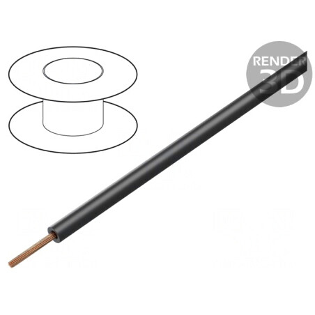 Cablu litat Cu 0,25mm2 PVC negru 50m | Electronic-mag.ro | Componente Electronice
