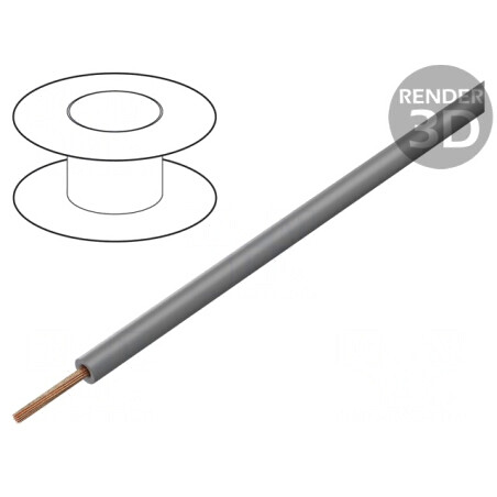 Cablu electric litat 0.25mm2 PVC gri 50m 100V | Electronic-mag.ro | Componente Electronice