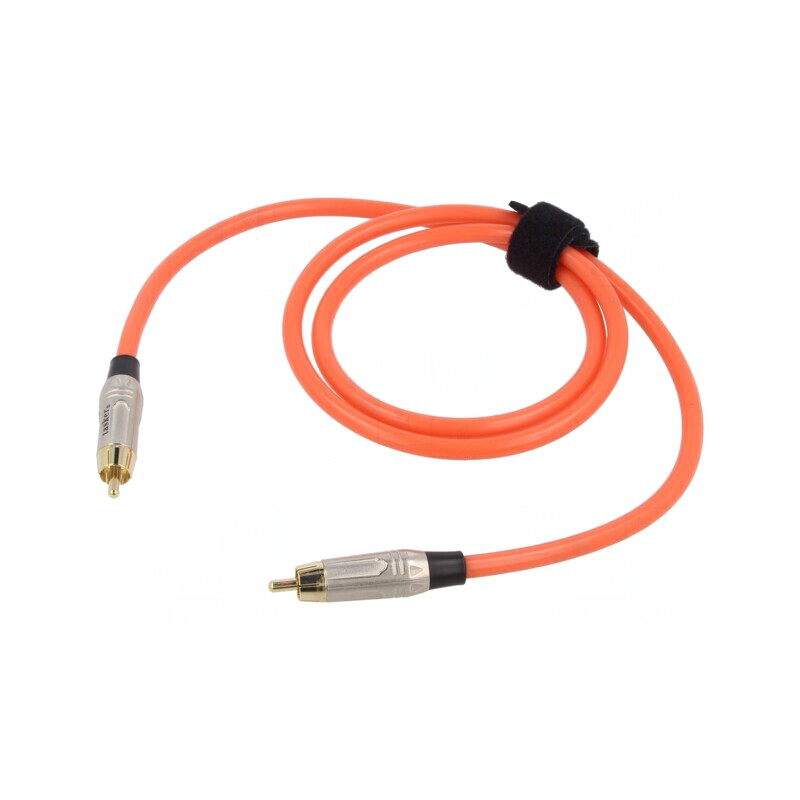 Cablu RCA Aurit Portocaliu 1m | Electronic-mag.ro | Componente Electronice