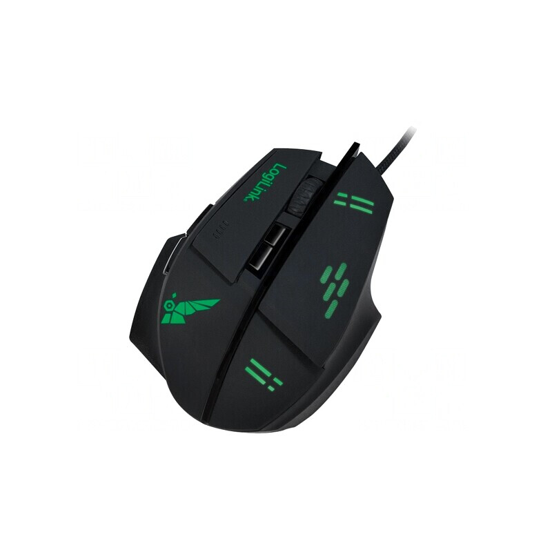 Mouse optic USB cu 7 butoane negru/verde | Electronic-mag.ro | Componente Electronice