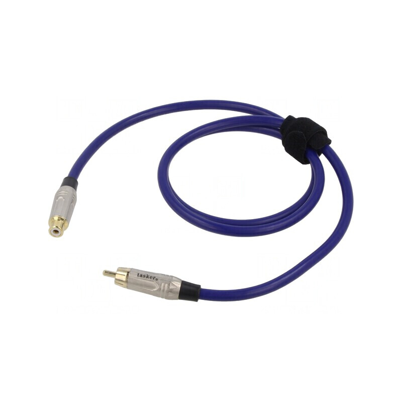 Cablu RCA 1m Aurit Albastru | Electronic-mag.ro | Componente Electronice