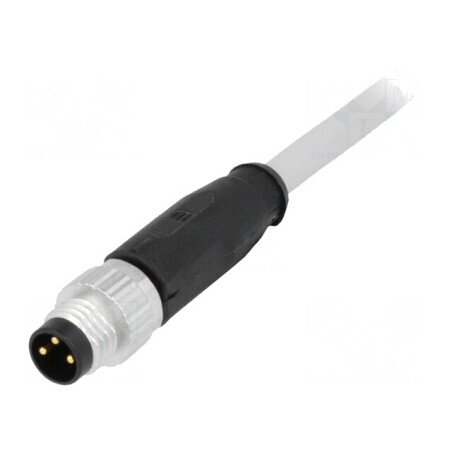 Conector M8 Tată 3 PIN cu Cablu 5m PVC | Electronic-mag.ro | Componente Electronice