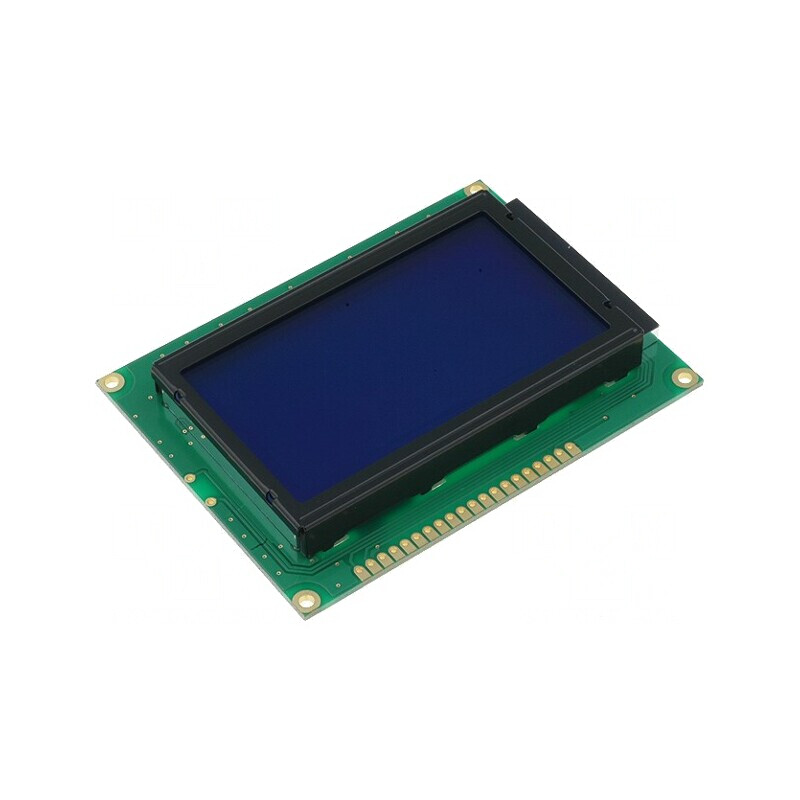 Afișaj LCD Grafic 128x64 Albastru 93x70mm | Electronic-mag.ro | Componente Electronice