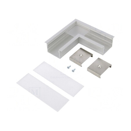 Conector 90° Aluminiu Argintiu Anodat VARIO30-07 | Electronic-mag.ro | Componente Electronice