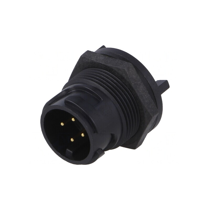 Conector Circular Soclu Tată PIN 4 Buccaneer 4000 Aurit THT | Electronic-mag.ro | Componente Electronice
