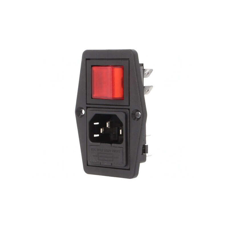 Conector de Alimentare AC 10A 250VAC IEC 60320 | Electronic-mag.ro | Componente Electronice
