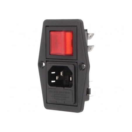 Conector de Alimentare AC 10A 250VAC IEC 60320 | Electronic-mag.ro | Componente Electronice
