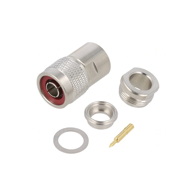 Mufă N tată drept 50Ω crimpat PTFE | Electronic-mag.ro | Componente Electronice