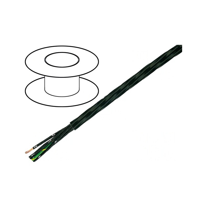 Cablu FEP Negru 600V 7x0.5mm² | Electronic-mag.ro | Componente Electronice