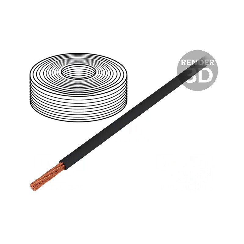 Cablu Alimentare Negru 30m 4mm 10AWG | Electronic-mag.ro | Componente Electronice