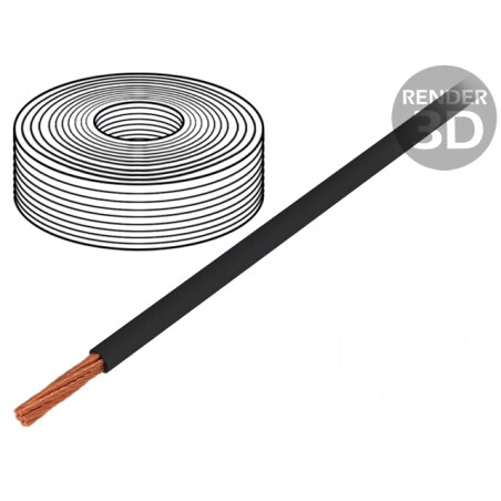 Cablu Alimentare Negru 30m 4mm 10AWG | Electronic-mag.ro | Componente Electronice