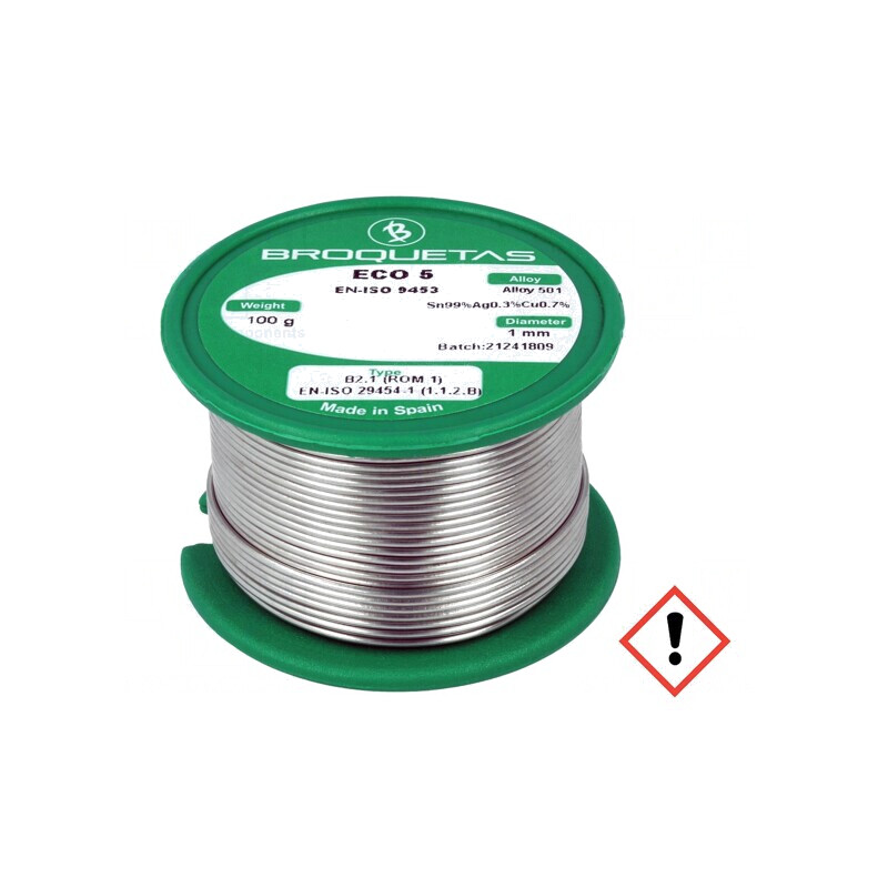 Sârmă de lipit 1mm fără plumb 0,1kg | Electronic-mag.ro | Componente Electronice
