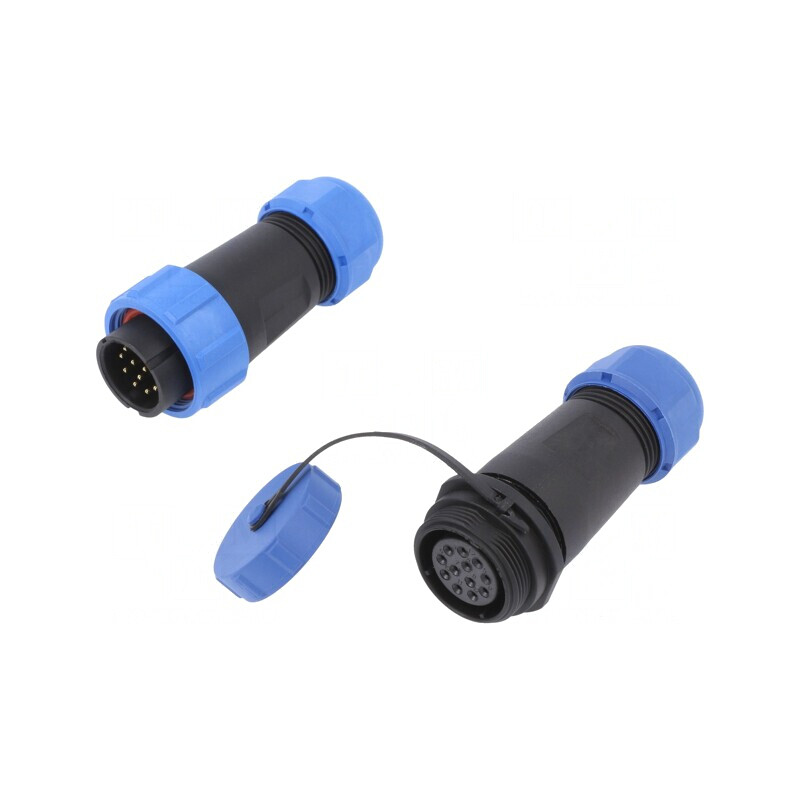 Conector Circular Tată Mamă 12 PIN 3A IP67 500V Pe Cablu | Electronic-mag.ro | Componente Electronice