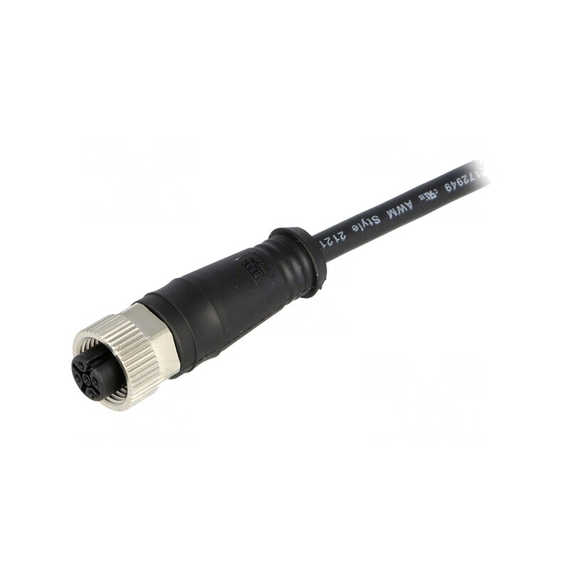 Mufă M12 4 PIN mamă IP67 250V 2m | Electronic-mag.ro | Componente Electronice