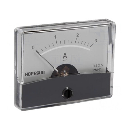 Ampermetru pe panou 0-3A 60x47mm | Electronic-mag.ro | Componente Electronice