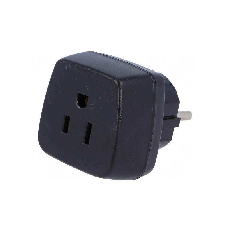Adaptor Conexiune 2P PE 230VAC 15A Negru | Electronic-mag.ro | Componente Electronice Adaptor Conexiune 2P PE 230VAC 15A Negru | Electronic-mag.ro | Componente Electronice