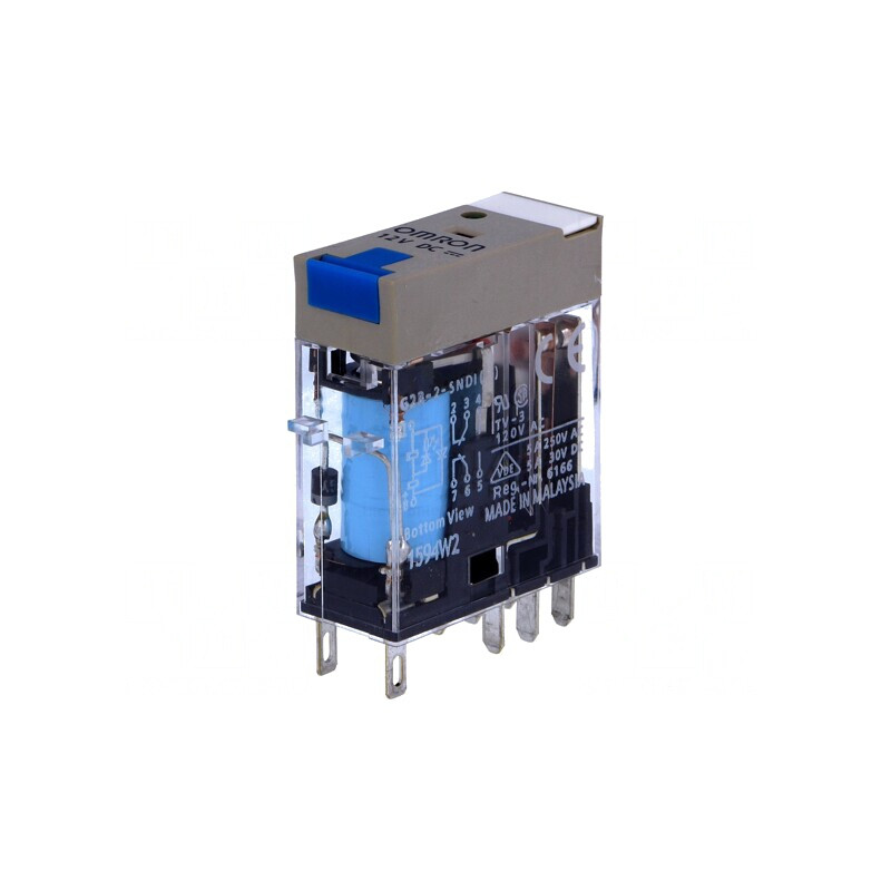 Releu electromagnetic DPDT 12VDC 5A | Electronic-mag.ro | Componente Electronice