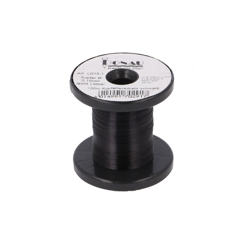 Sârmă de cupru argintată 0,15mm neagră 0,029kg | Electronic-mag.ro | Componente Electronice