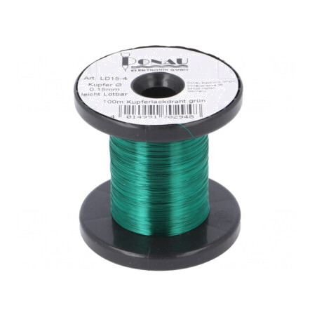 Sârmă de cupru argintată 0,15mm verde 29g | Electronic-mag.ro | Componente Electronice