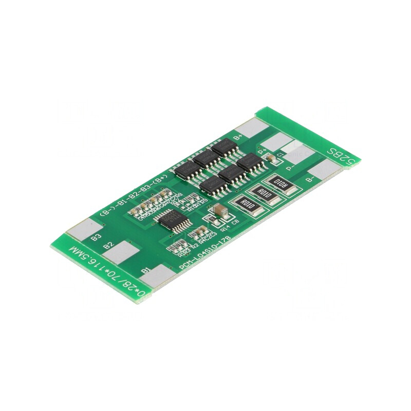 Protecție PCB Li-Ion 10A 14,8VDC 60x28x3,5mm | Electronic-mag.ro | Componente Electronice