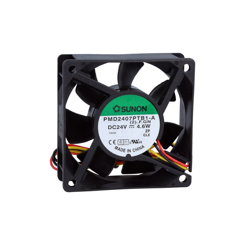 Ventilator axial DC 24V 70x70x25mm 83,25m3/h 45dBA cu bilă | Electronic-mag.ro | Componente Electronice