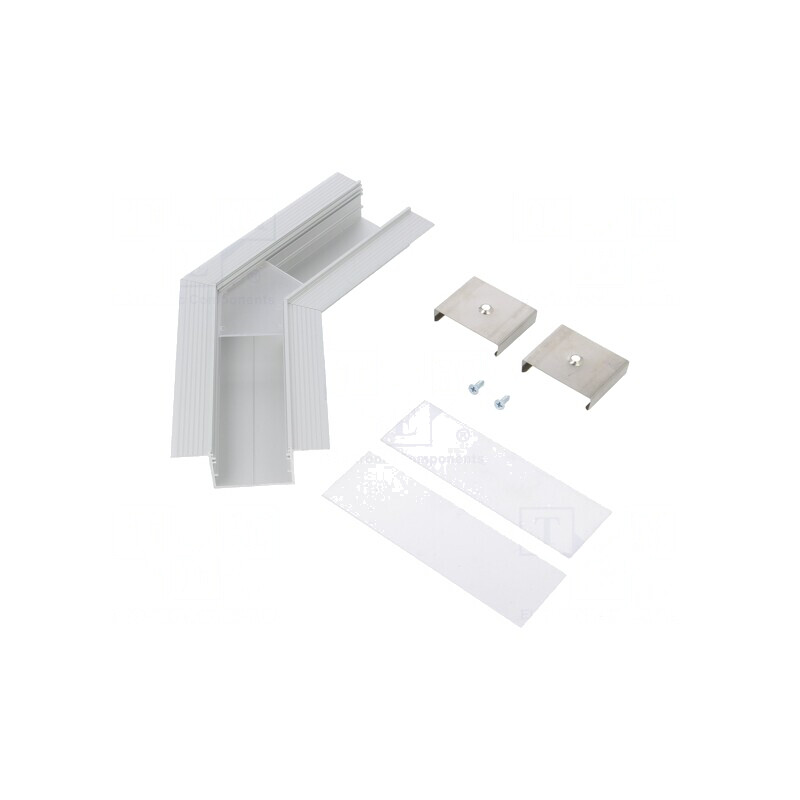 Conector 135° Aluminiu Anodat Argintiu VARIO30-05 | Electronic-mag.ro | Componente Electronice