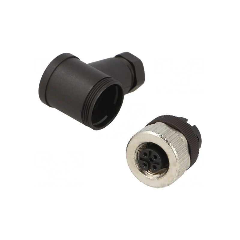 Mufă M12 4 pini mamă IP67 CANopen pe cablu | Electronic-mag.ro | Componente Electronice