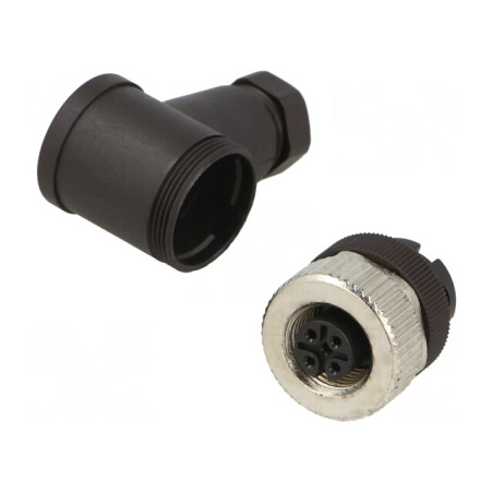 Mufă M12 4 pini mamă IP67 CANopen pe cablu | Electronic-mag.ro | Componente Electronice