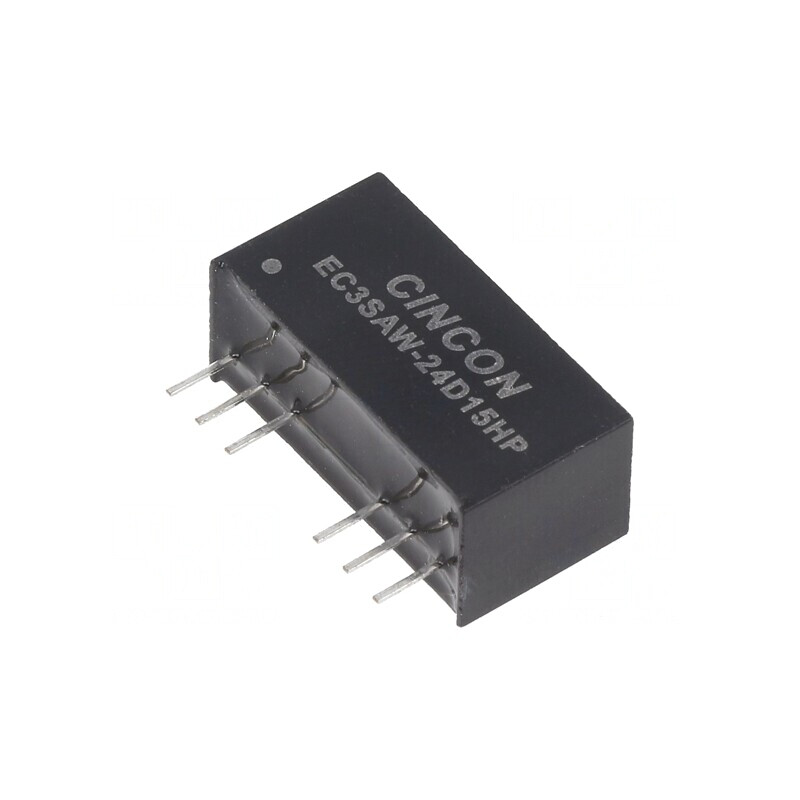 Convertor DC/DC 3W 9-36V la 15V/-15V THT EC3SAW-24D15HP | Electronic-mag.ro | Componente Electronice