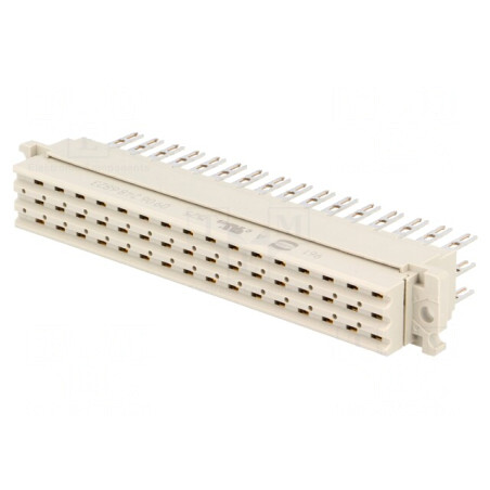 Mufă DIN 41612 tip F mamă 48 pini aurită pe cablu drept | Electronic-mag.ro | Componente Electronice