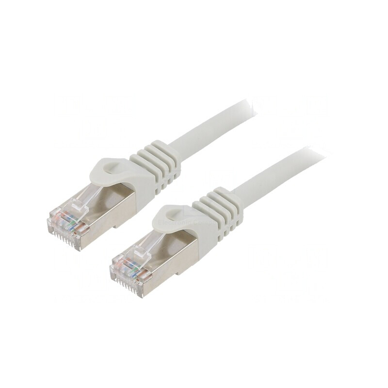 Patch cord S/FTP Cat6a Cu LSZH Gri 15m | Electronic-mag.ro | Componente Electronice