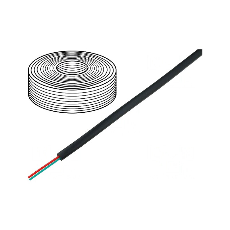 Cablu telecomunicaţii 2x28AWG negru 100m | Electronic-mag.ro | Componente Electronice