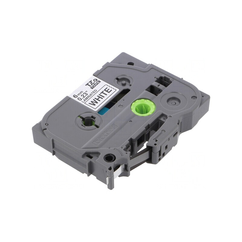 Bandă Laminată Albă 6mm x 8m cu Text Negru și Adeziv | Electronic-mag.ro | Componente Electronice