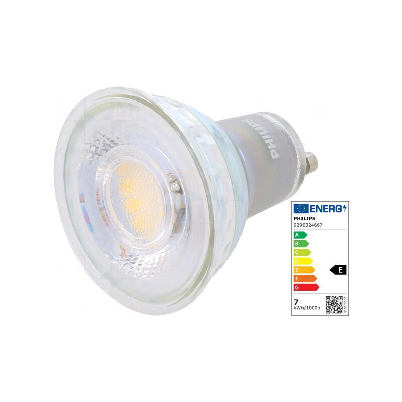 Lampă LED GU10 6.7W 3000K Alb Cald | Electronic-mag.ro | Componente Electronice