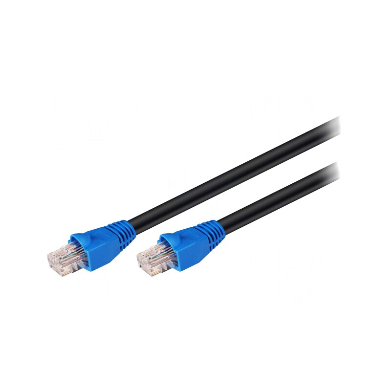 Patch cord UTP negru 20m 24AWG | Electronic-mag.ro | Componente Electronice