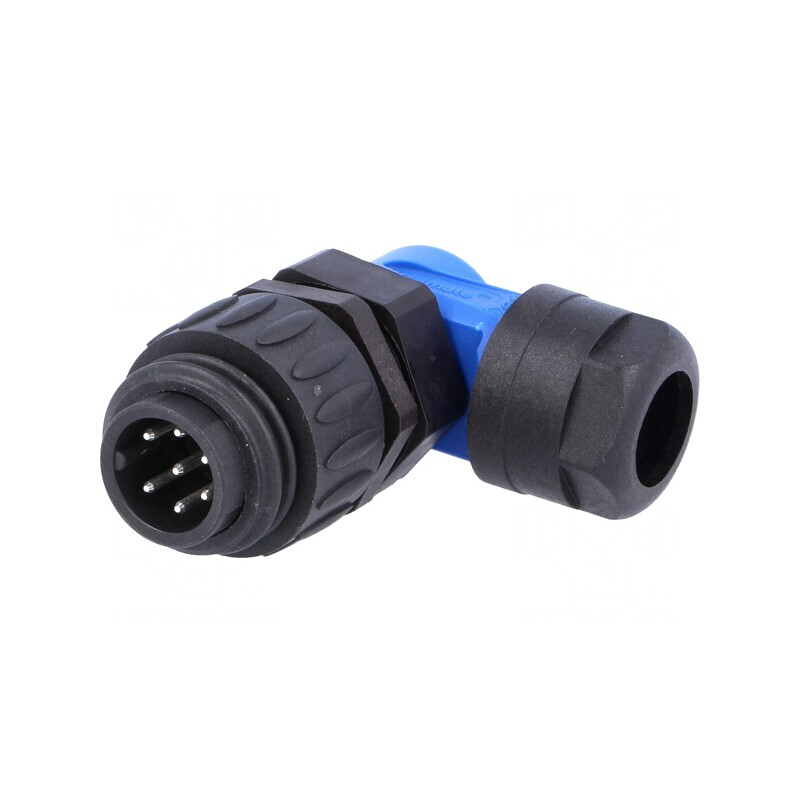 Conector circular cu 7 pini pentru cablu - Argintat | Electronic-mag.ro | Componente Electronice