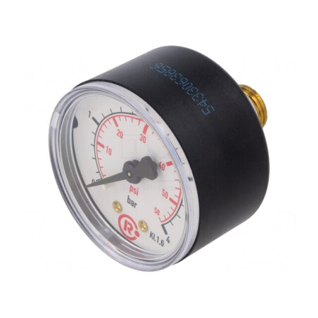 Manometru 0-4 bar 50mm pentru Lichide și Gaze Inerte | Electronic-mag.ro | Componente Electronice